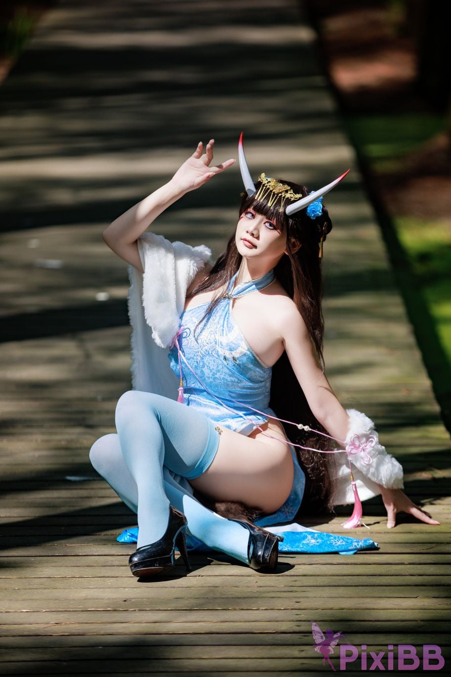 Cosplayer A Xuexue Noshiro cheongsam PixiBB.COM 006