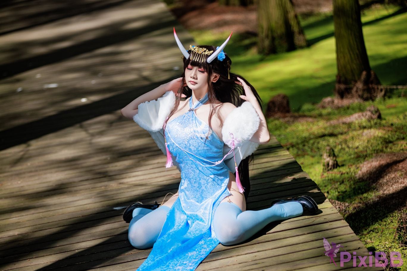 Cosplayer A Xuexue Noshiro cheongsam PixiBB.COM 007