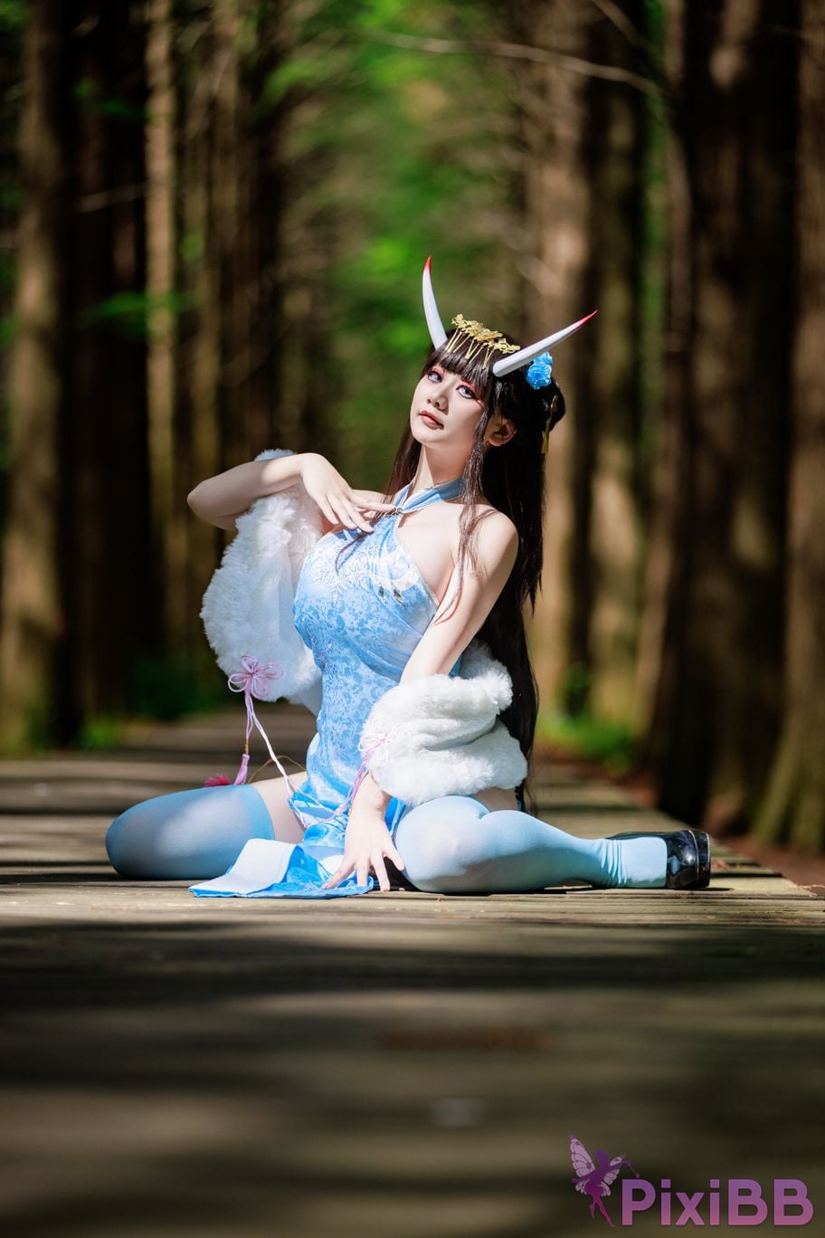 Cosplayer A Xuexue Noshiro cheongsam PixiBB.COM 009