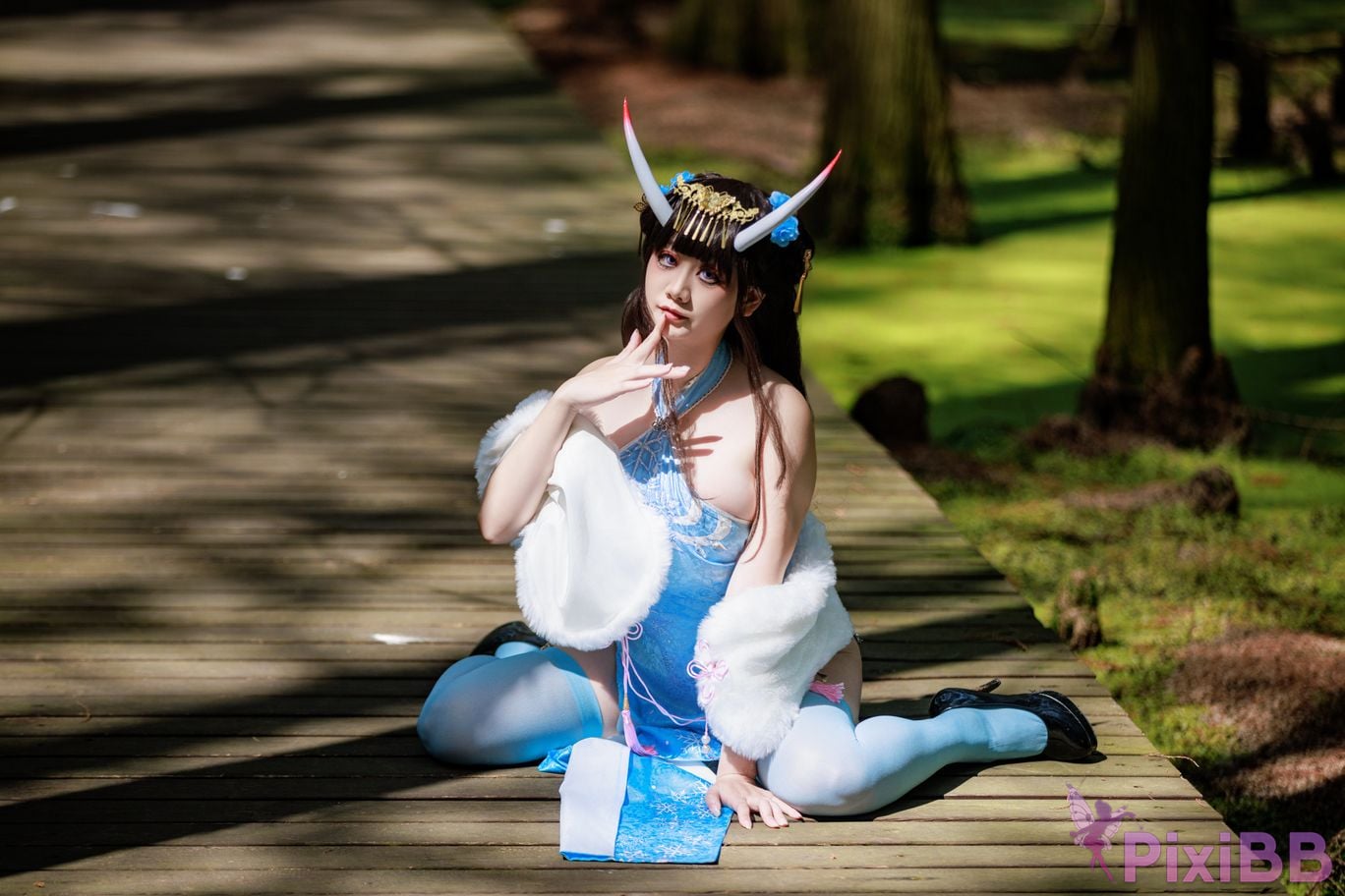 Cosplayer A Xuexue Noshiro cheongsam PixiBB.COM 011