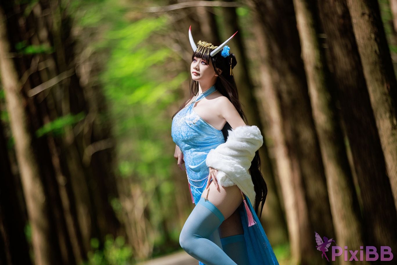 Cosplayer A Xuexue Noshiro cheongsam PixiBB.COM 012