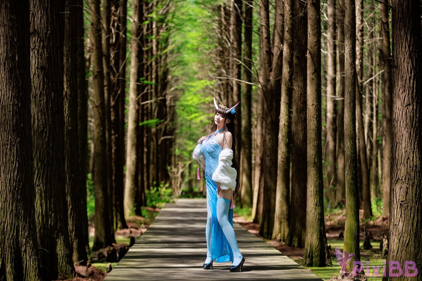 Cosplayer A Xuexue Noshiro cheongsam PixiBB.COM 013