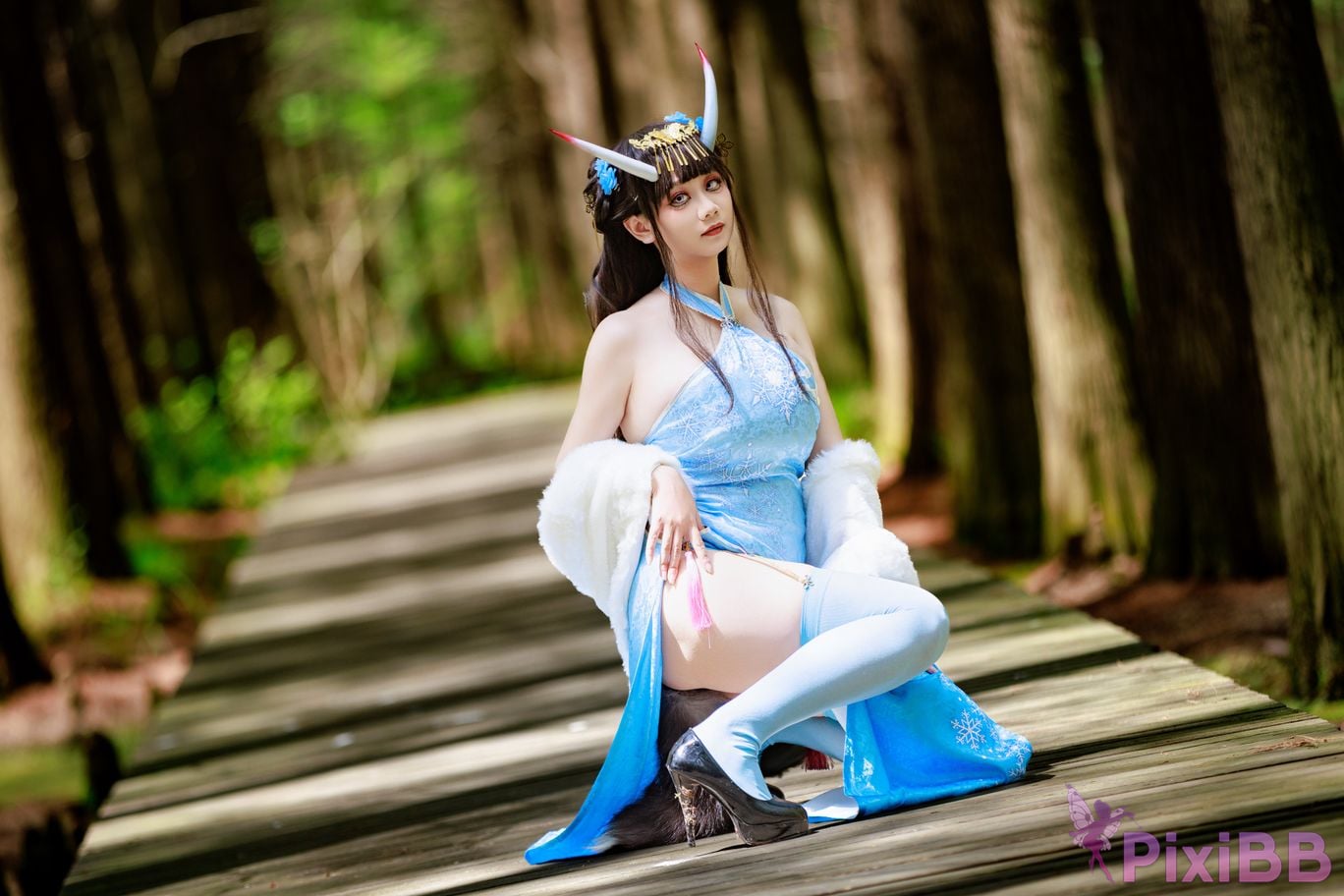 Cosplayer A Xuexue Noshiro cheongsam PixiBB.COM 014