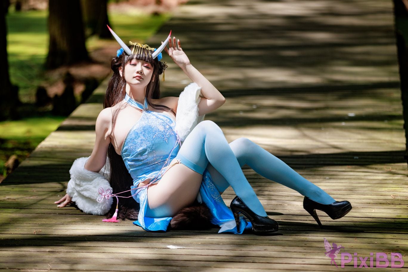 Cosplayer A Xuexue Noshiro cheongsam PixiBB.COM 016