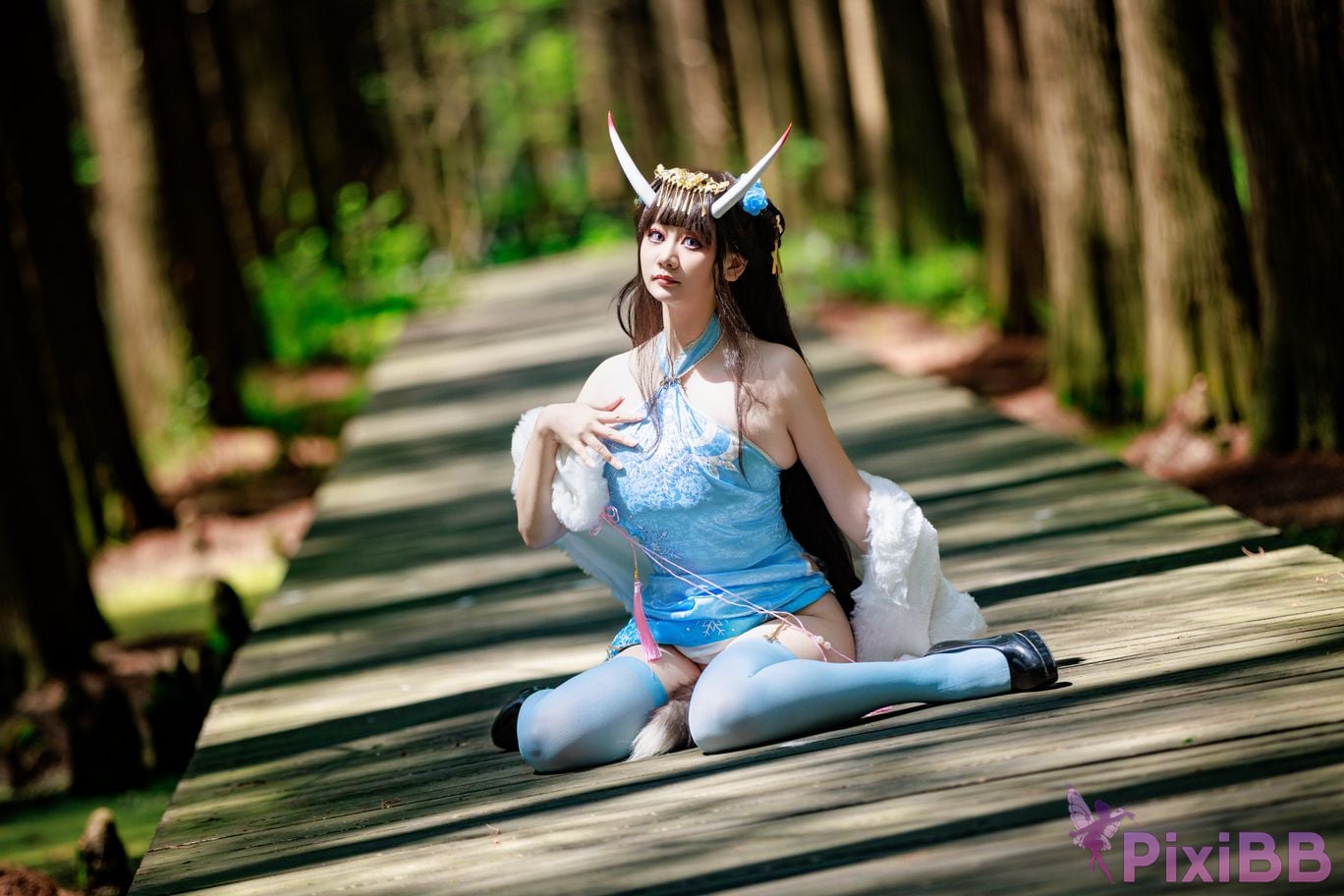 Cosplayer A Xuexue Noshiro cheongsam PixiBB.COM 018