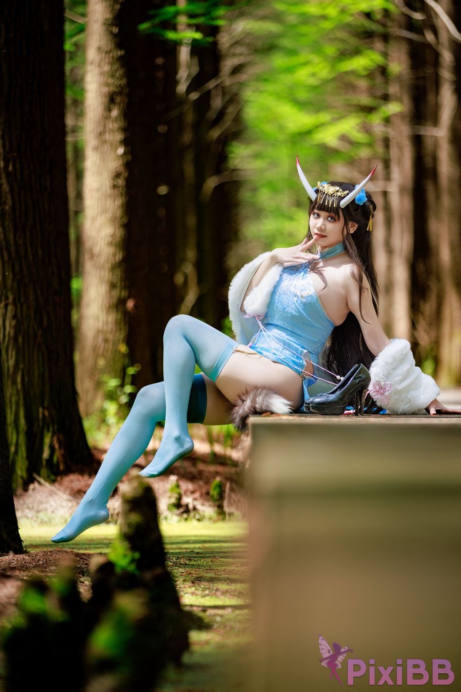 Cosplayer A Xuexue Noshiro cheongsam PixiBB.COM 023