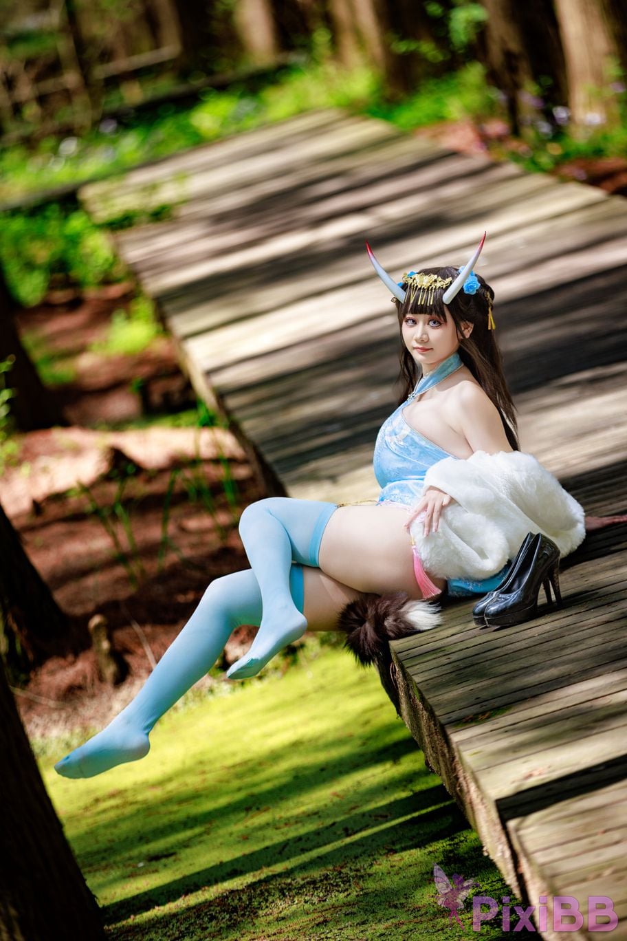 Cosplayer A Xuexue Noshiro cheongsam PixiBB.COM 024