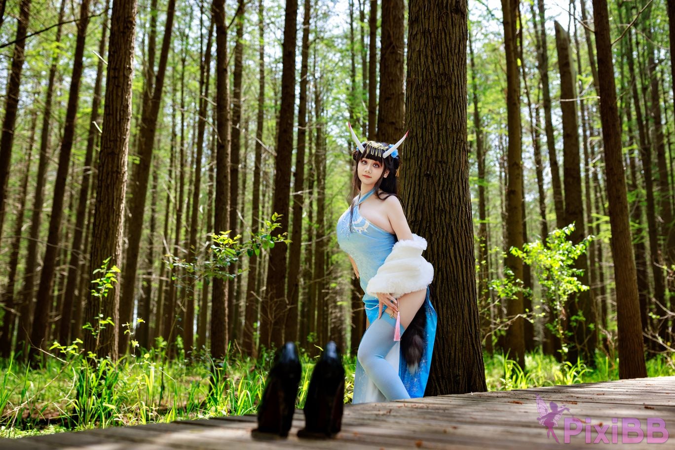 Cosplayer A Xuexue Noshiro cheongsam PixiBB.COM 027