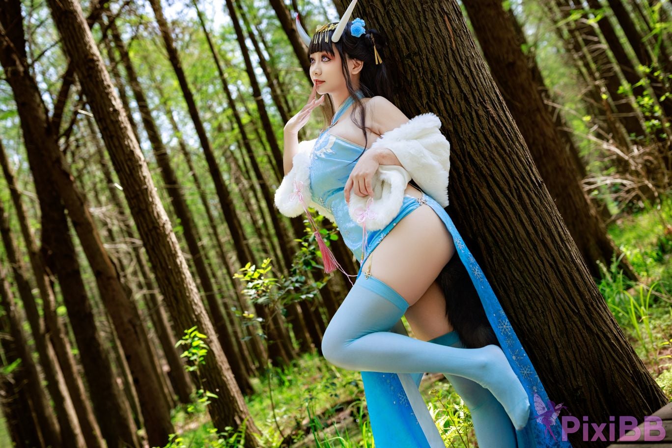 Cosplayer A Xuexue Noshiro cheongsam PixiBB.COM 029