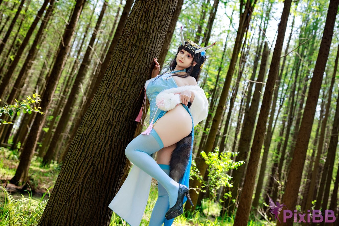 Cosplayer A Xuexue Noshiro cheongsam PixiBB.COM 030