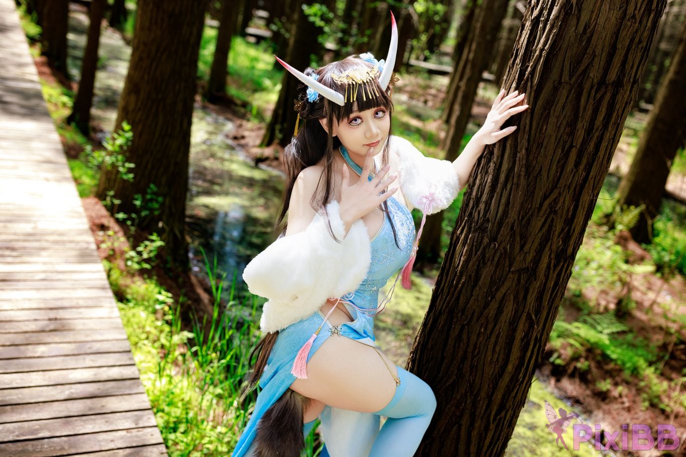 Cosplayer A Xuexue Noshiro cheongsam PixiBB.COM 031