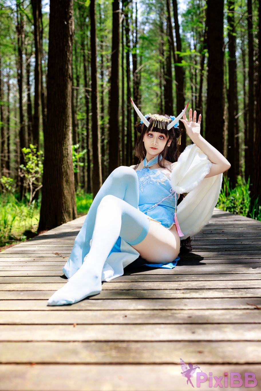 Cosplayer A Xuexue Noshiro cheongsam PixiBB.COM 033