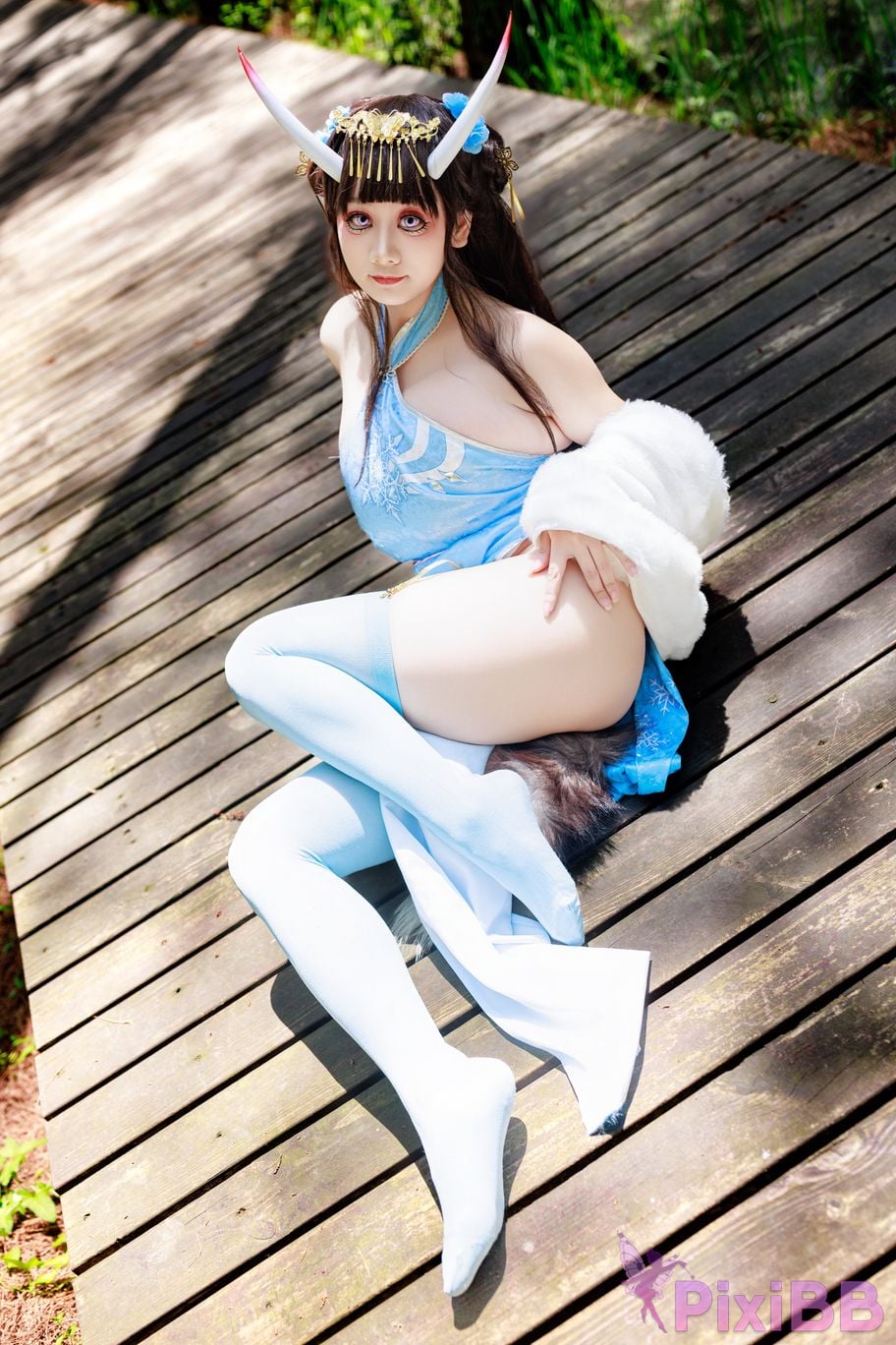 Cosplayer A Xuexue Noshiro cheongsam PixiBB.COM 035