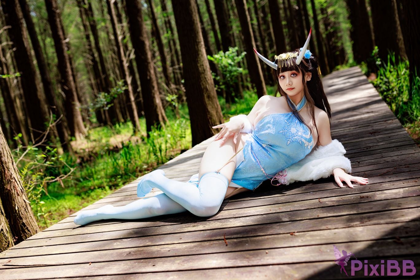 Cosplayer A Xuexue Noshiro cheongsam PixiBB.COM 036