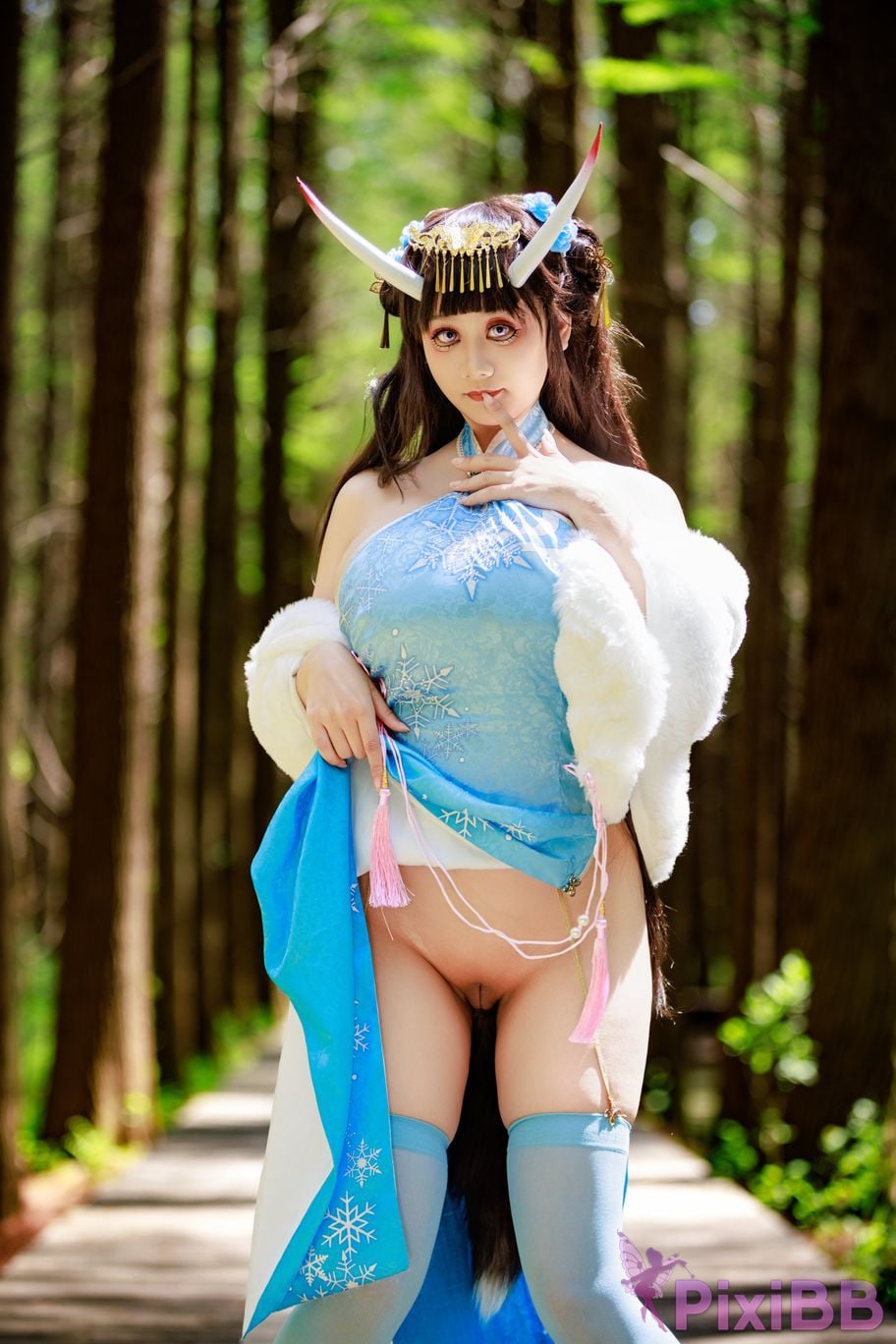 Cosplayer A Xuexue Noshiro cheongsam PixiBB.COM 047