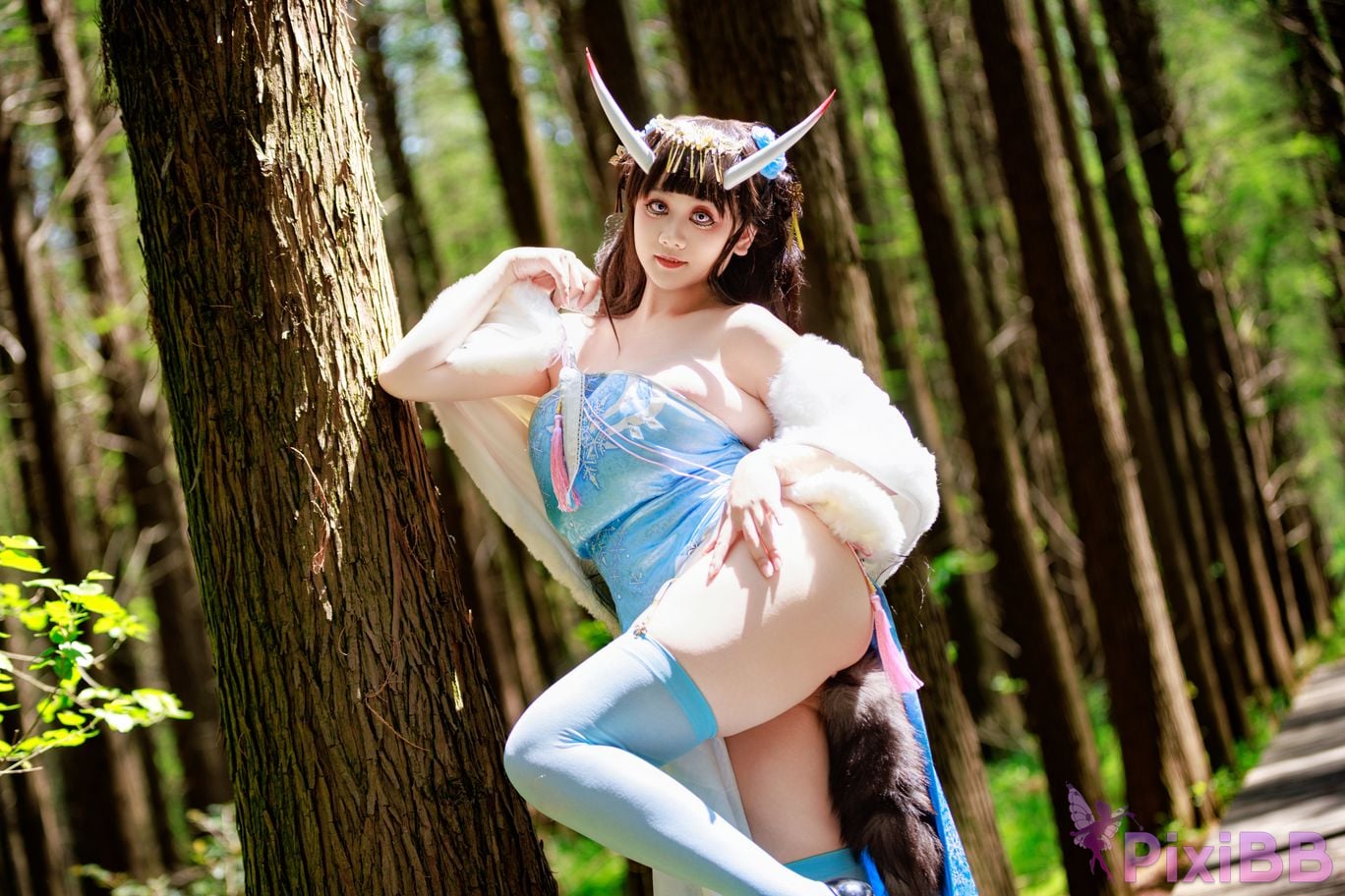 Cosplayer A Xuexue Noshiro cheongsam PixiBB.COM 051