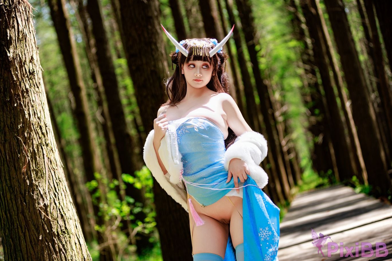 Cosplayer A Xuexue Noshiro cheongsam PixiBB.COM 053