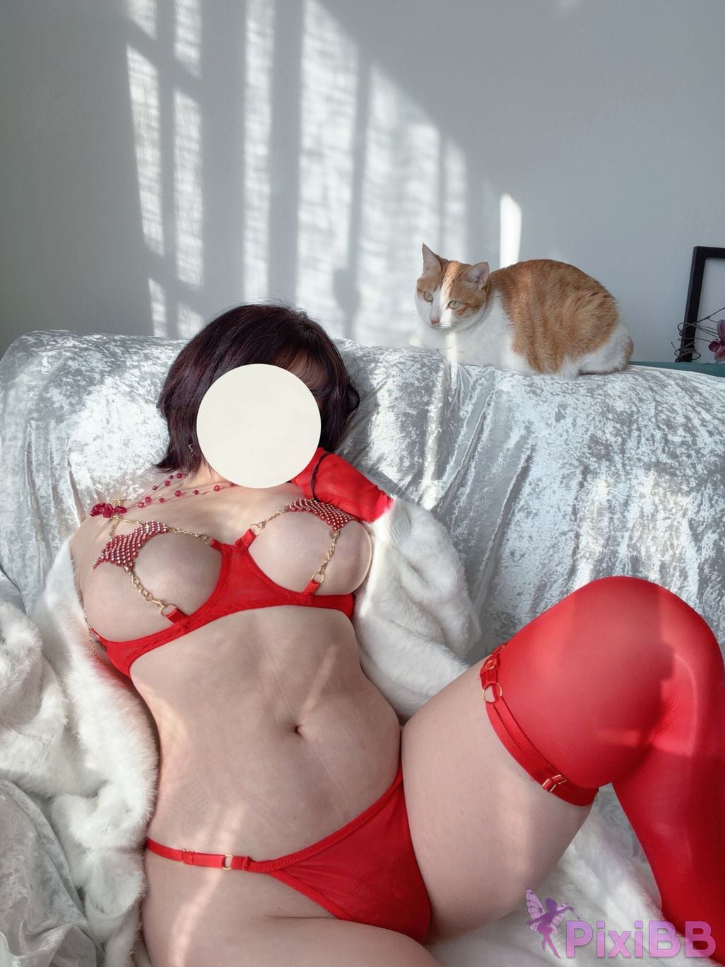 Cosplayer Ah Ban is very happy today Red PixiBB.COM 009