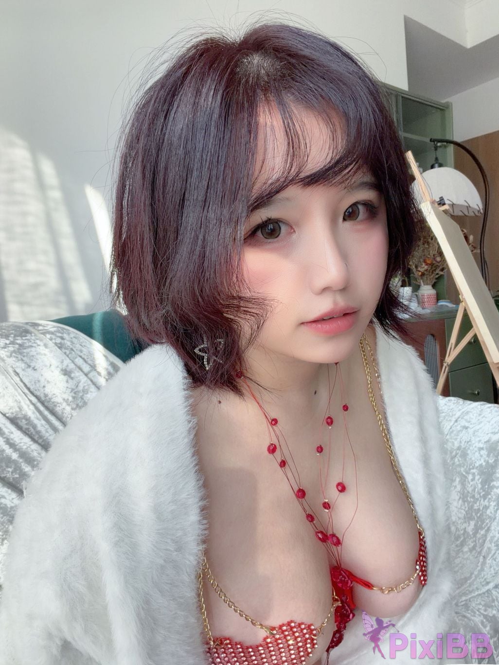 Cosplayer Ah Ban is very happy today Red PixiBB.COM 036