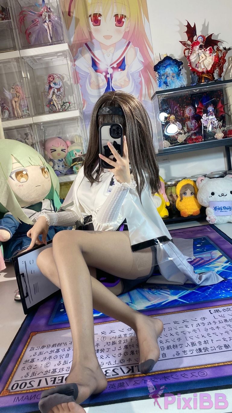 Cosplayer white oak Shirly Arknights Precious Dr. Suit PixiBB.COM 087.JPG