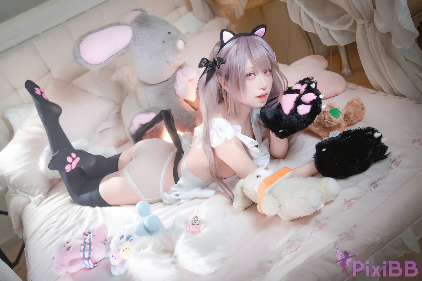 Cosplayer Shuangmu Fusu azur lane mercury commemoration PixiBB.COM 002