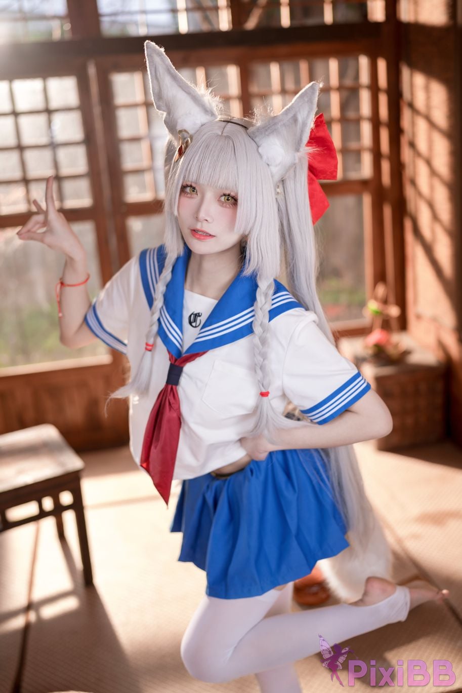 Cosplay Jiuqi Meow Chaonai JK PixiBB.COM 001