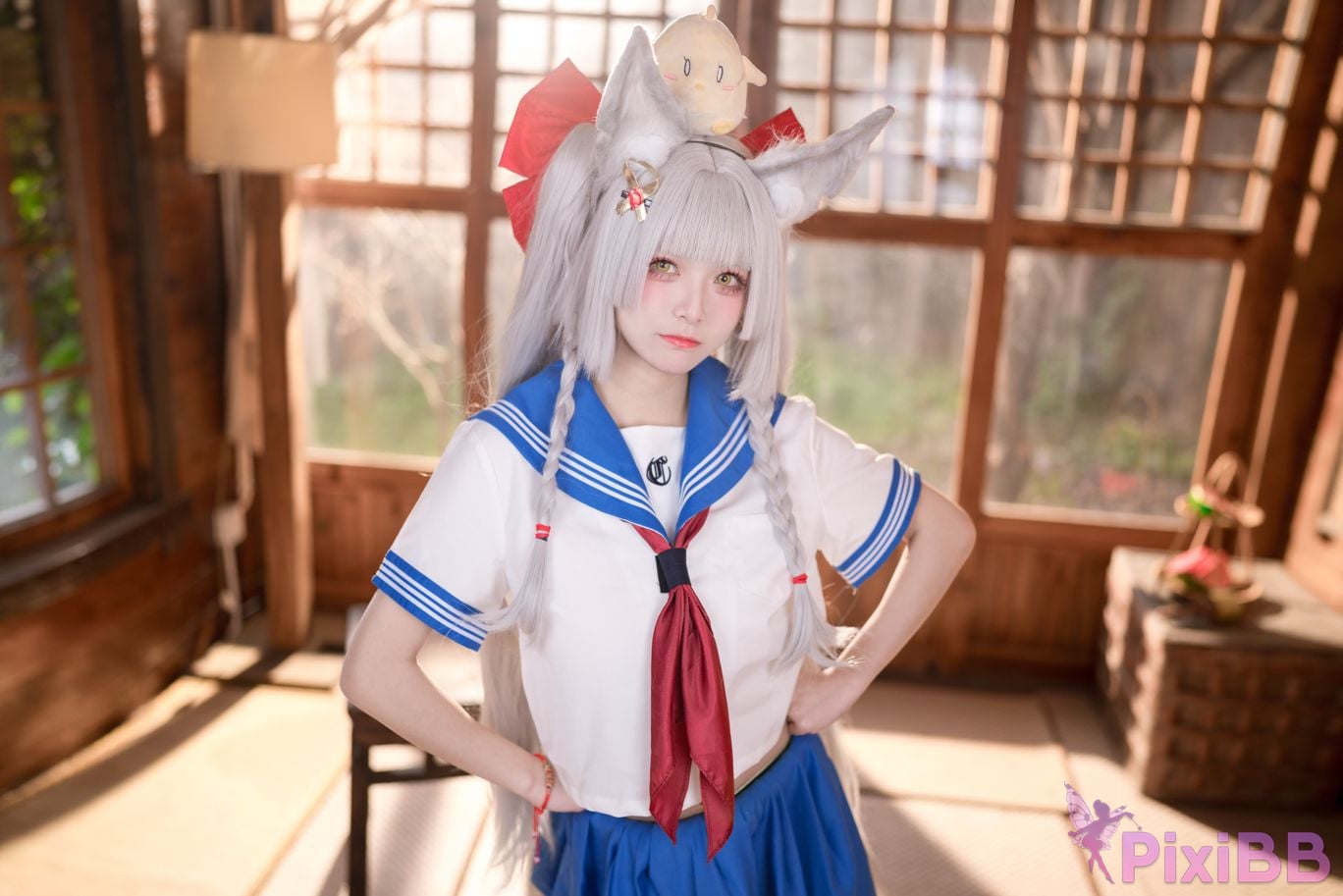 Cosplay Jiuqi Meow Chaonai JK PixiBB.COM 003