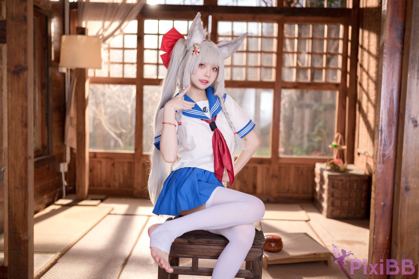 Cosplay Jiuqi Meow Chaonai JK PixiBB.COM 006