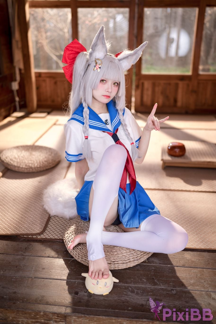 Cosplay Jiuqi Meow Chaonai JK PixiBB.COM 023