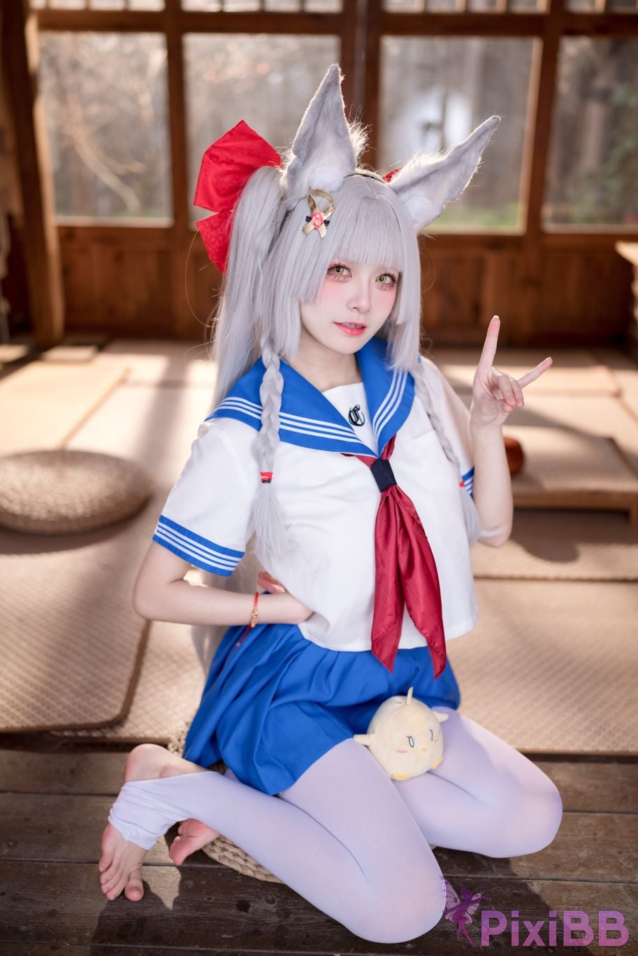 Cosplay Jiuqi Meow Chaonai JK PixiBB.COM 036