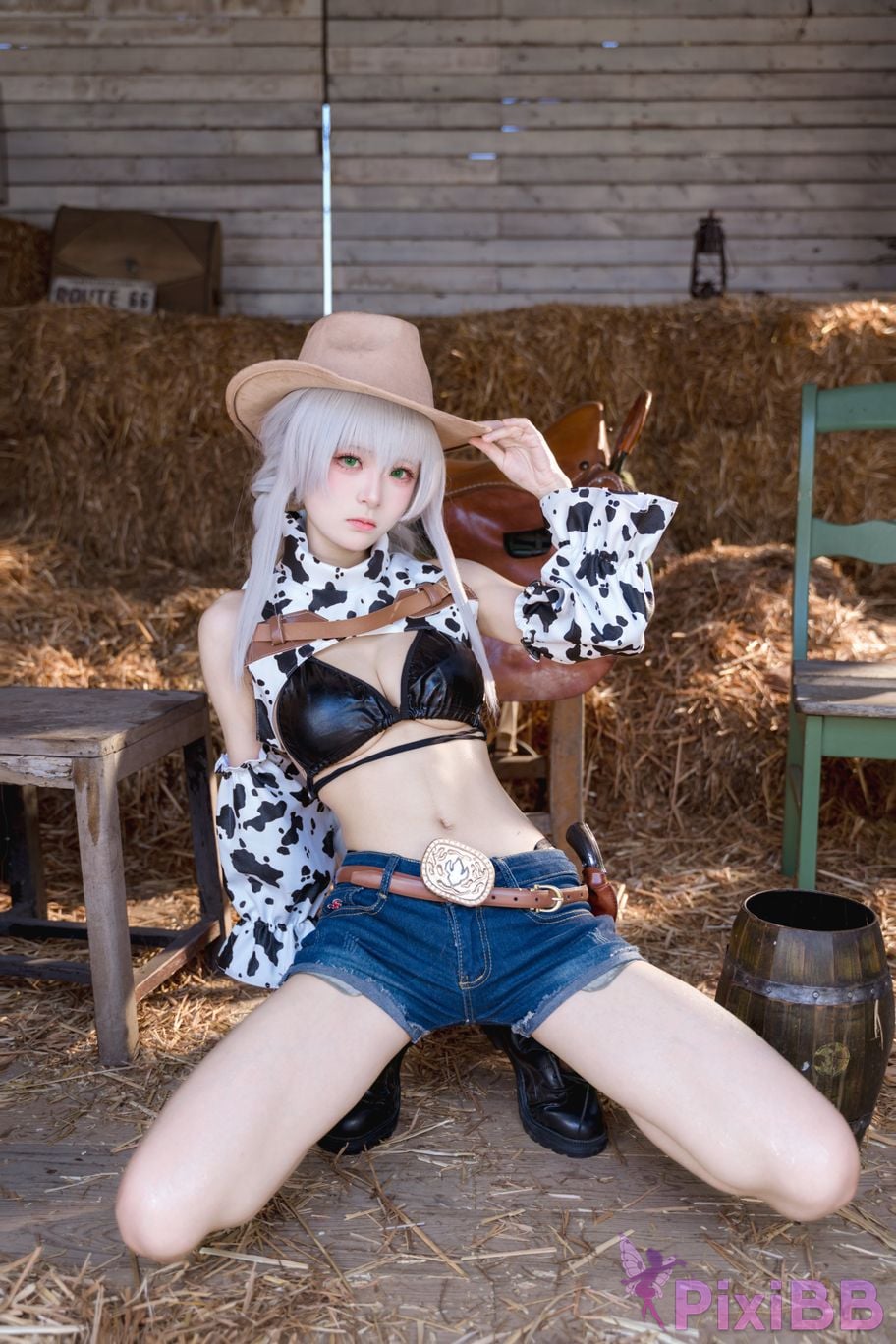 Cosplay Jiuqi Meow Azur Blue Route Fargo Pure White Hot Tide PixiBB.COM 005