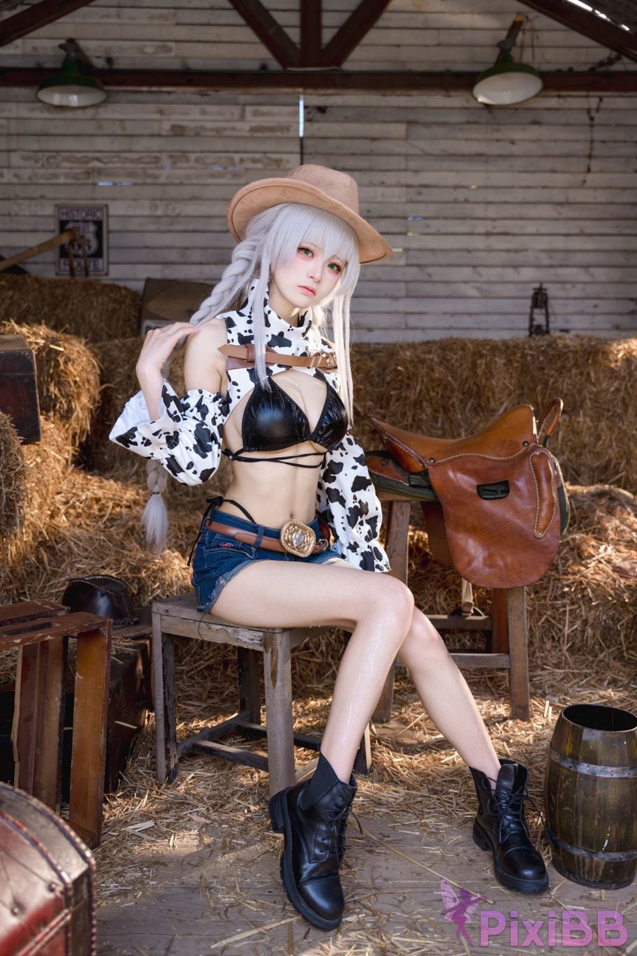 Cosplay Jiuqi Meow Azur Blue Route Fargo Pure White Hot Tide PixiBB.COM 012