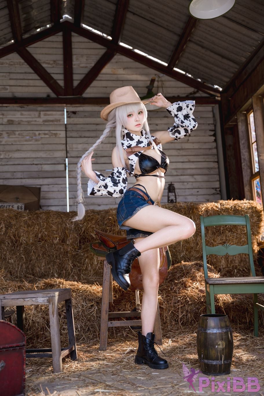 Cosplay Jiuqi Meow Azur Blue Route Fargo Pure White Hot Tide PixiBB.COM 014