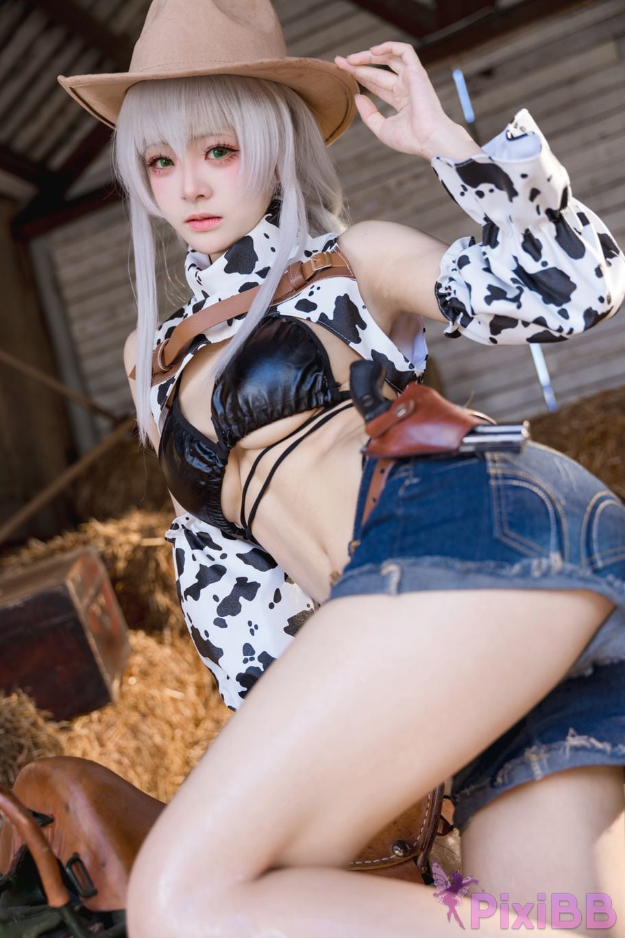 Cosplay Jiuqi Meow Azur Blue Route Fargo Pure White Hot Tide PixiBB.COM 020