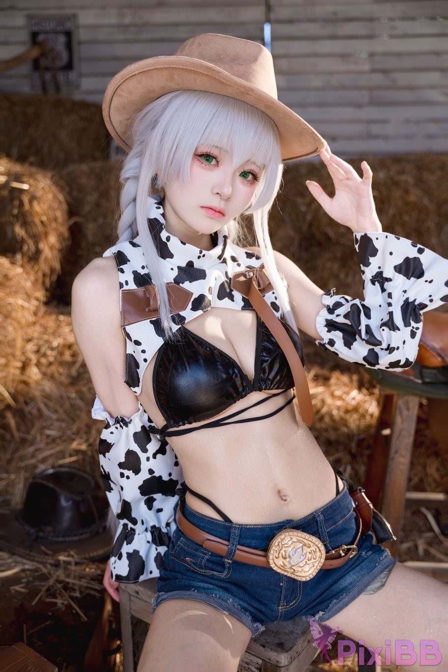 Cosplay Jiuqi Meow Azur Blue Route Fargo Pure White Hot Tide PixiBB.COM 021