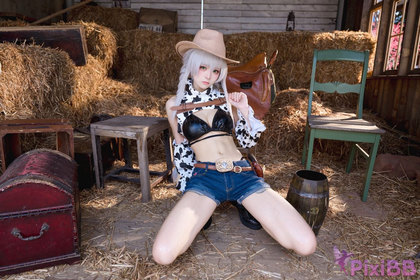 Cosplay Jiuqi Meow Azur Blue Route Fargo Pure White Hot Tide PixiBB.COM 025