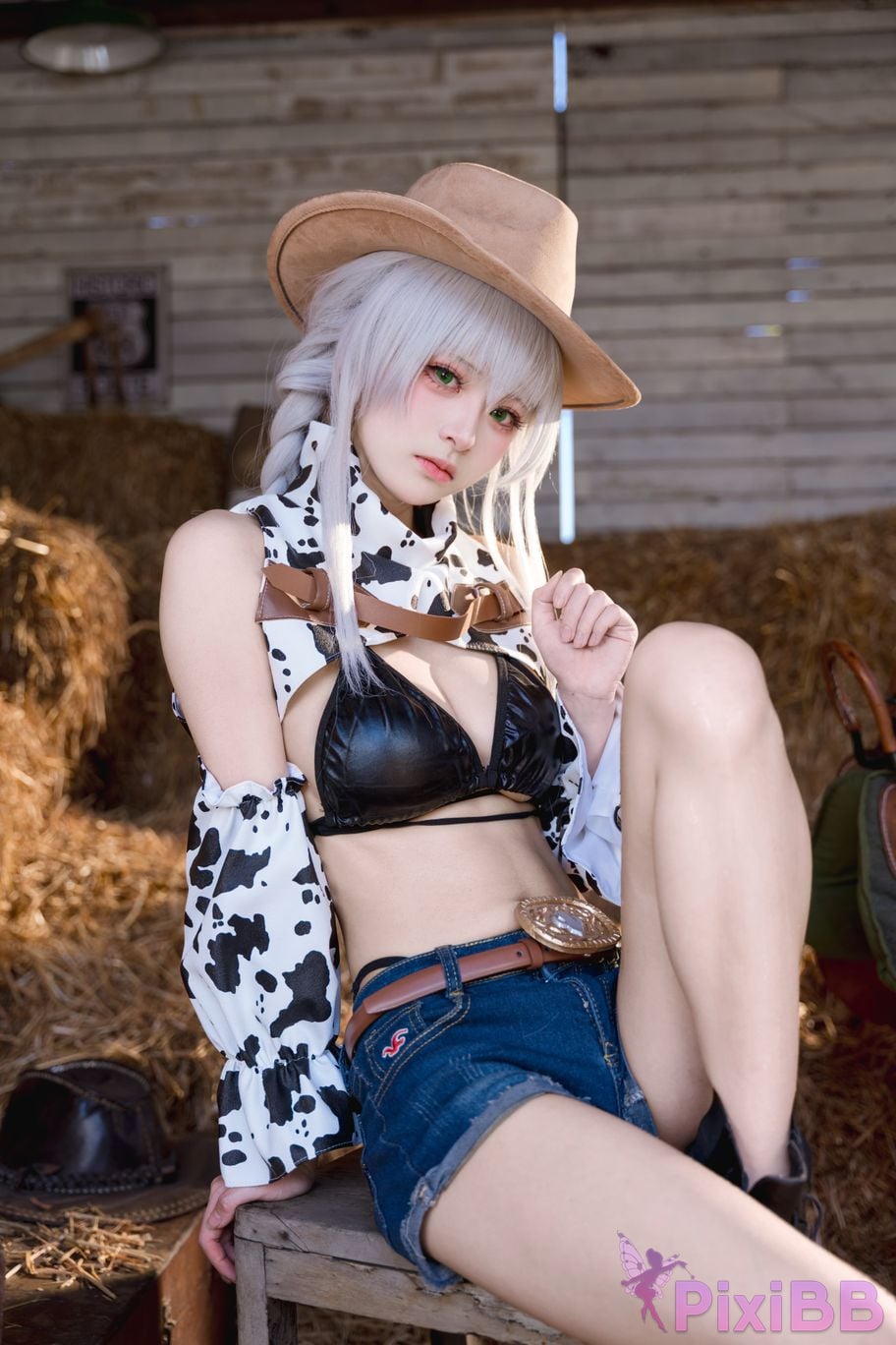 Cosplay Jiuqi Meow Azur Blue Route Fargo Pure White Hot Tide PixiBB.COM 030