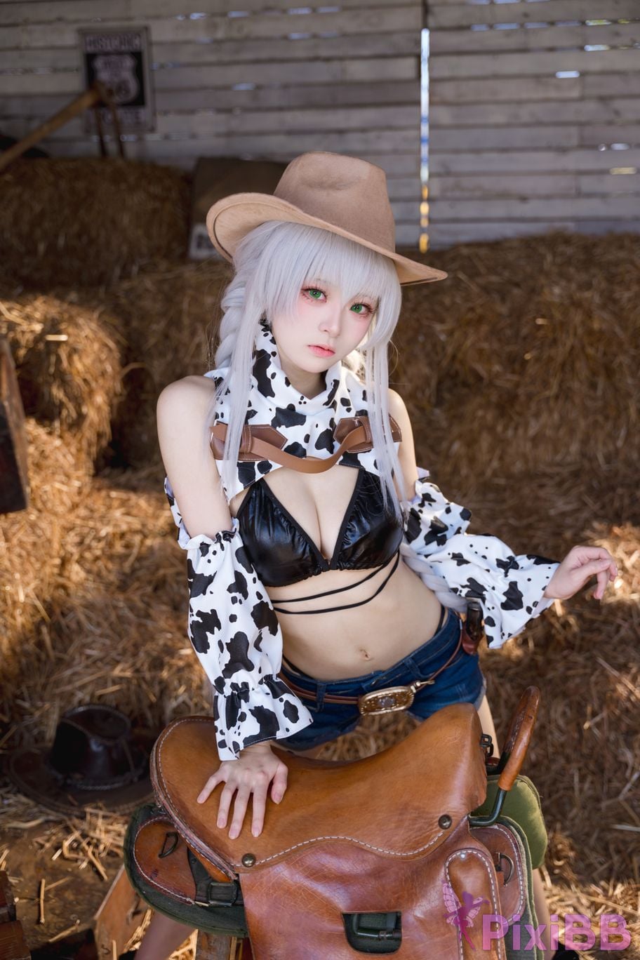 Cosplay Jiuqi Meow Azur Blue Route Fargo Pure White Hot Tide PixiBB.COM 036