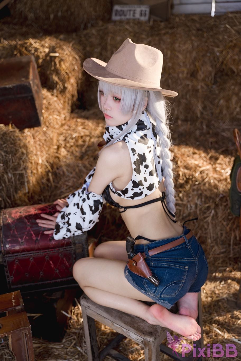 Cosplay Jiuqi Meow Azur Blue Route Fargo Pure White Hot Tide PixiBB.COM 037