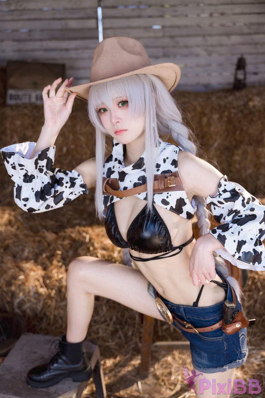 Cosplay Jiuqi Meow Azur Blue Route Fargo Pure White Hot Tide PixiBB.COM 043