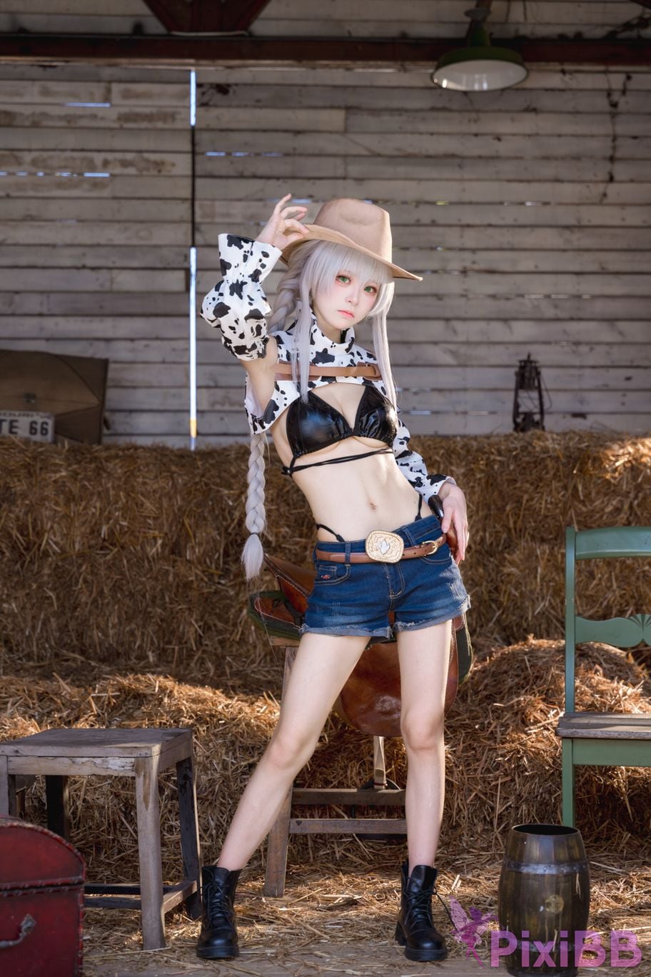 Cosplay Jiuqi Meow Azur Blue Route Fargo Pure White Hot Tide PixiBB.COM 045