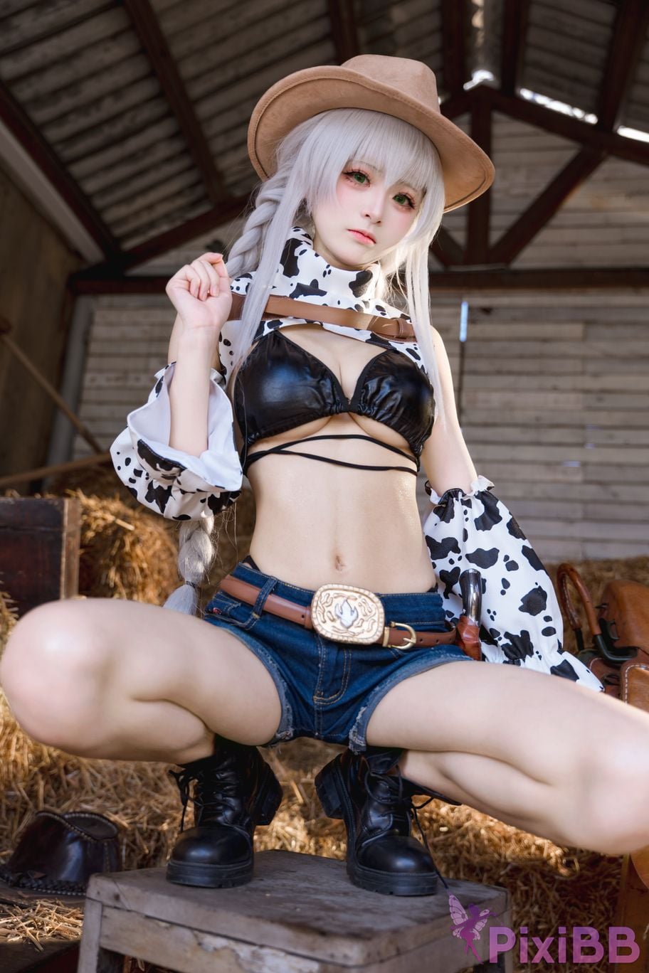 Cosplay Jiuqi Meow Azur Blue Route Fargo Pure White Hot Tide PixiBB.COM 046