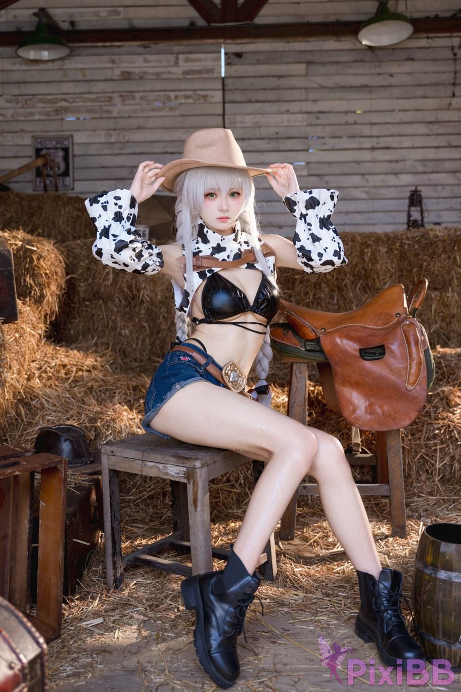 Cosplay Jiuqi Meow Azur Blue Route Fargo Pure White Hot Tide PixiBB.COM 050