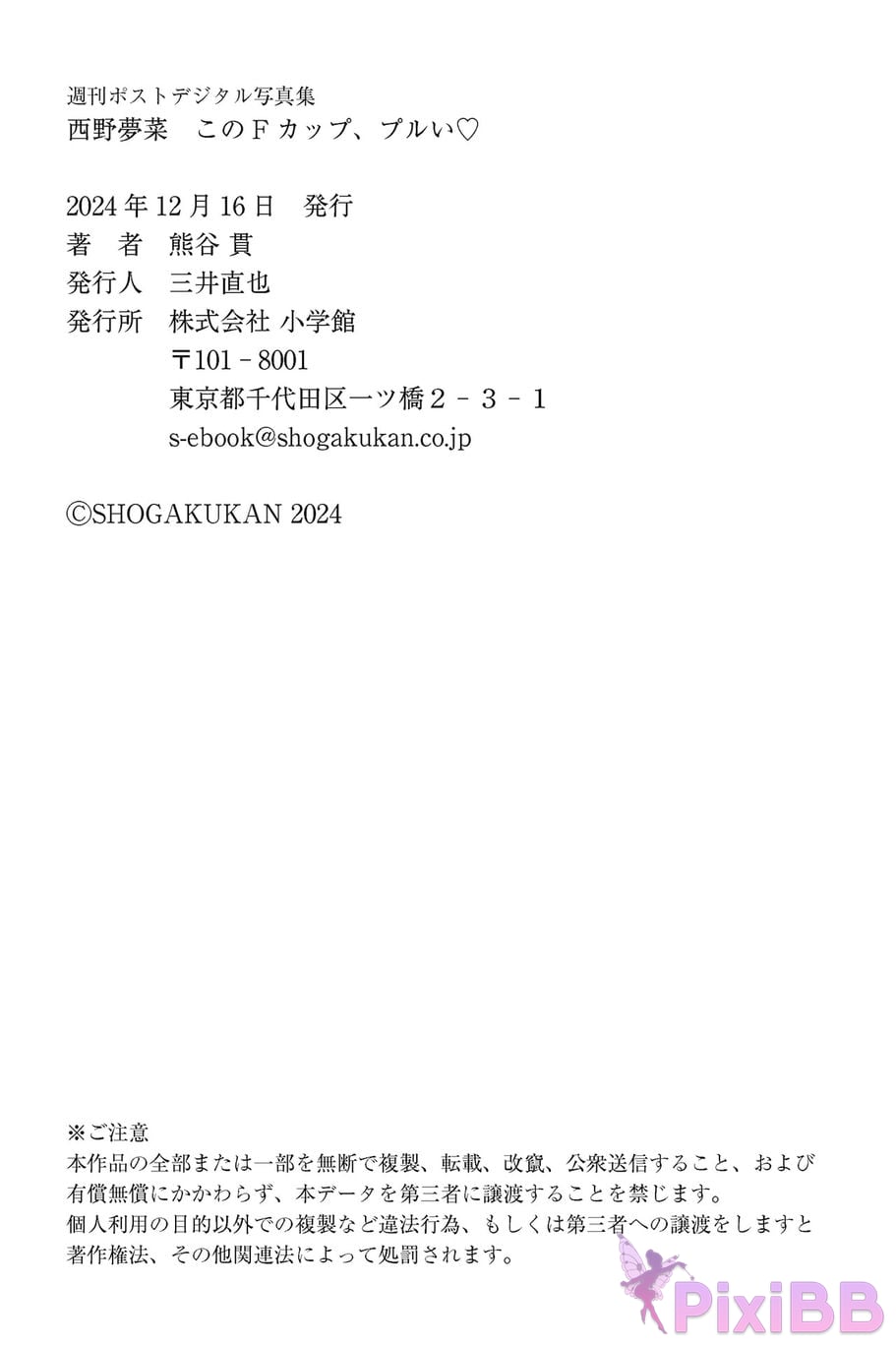 Japanese Idol Yumena Nishino this F cup pull Weekly Post Digital Photo Book PixiBB.COM 087