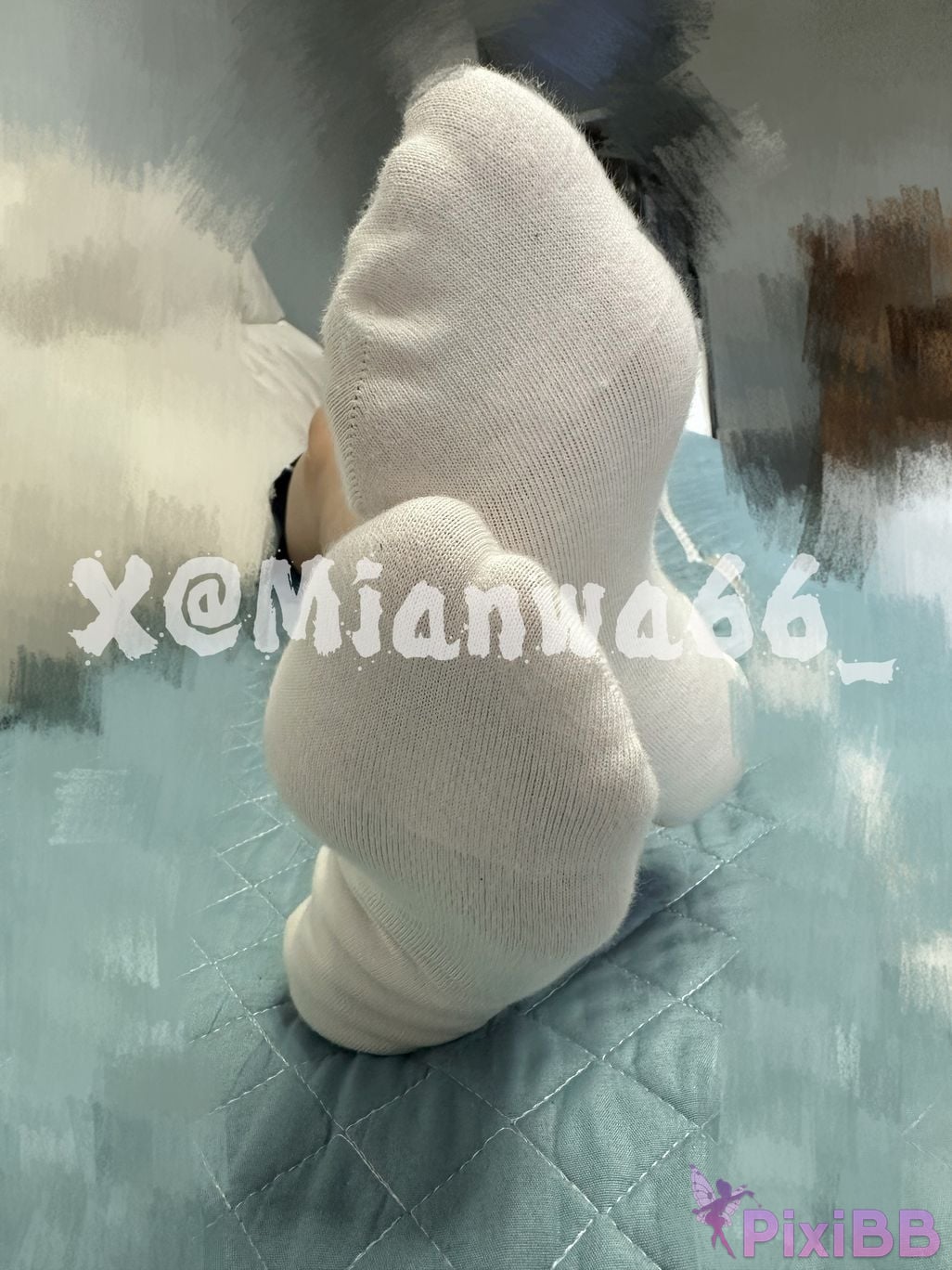 girlfriend cotton socks X Popular Gods Beloved Wife Yoga pants and white PixiBB.COM 018