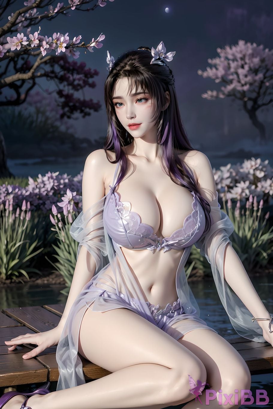 ai generated drawing celestial fox fairy 10 in sexy sheer 13 PixiBB.COM