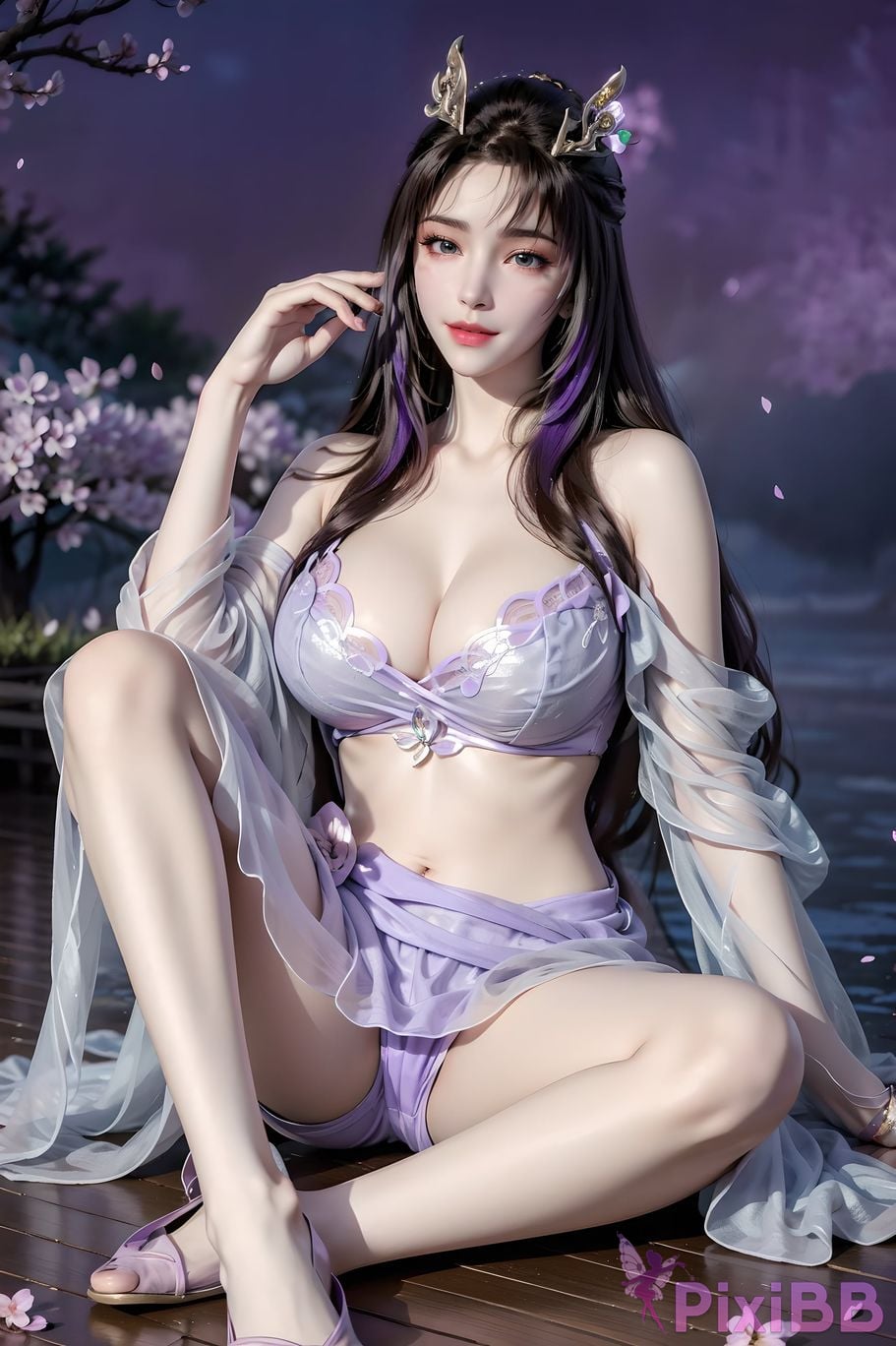 ai generated drawing celestial fox fairy 10 in sexy sheer 15 PixiBB.COM