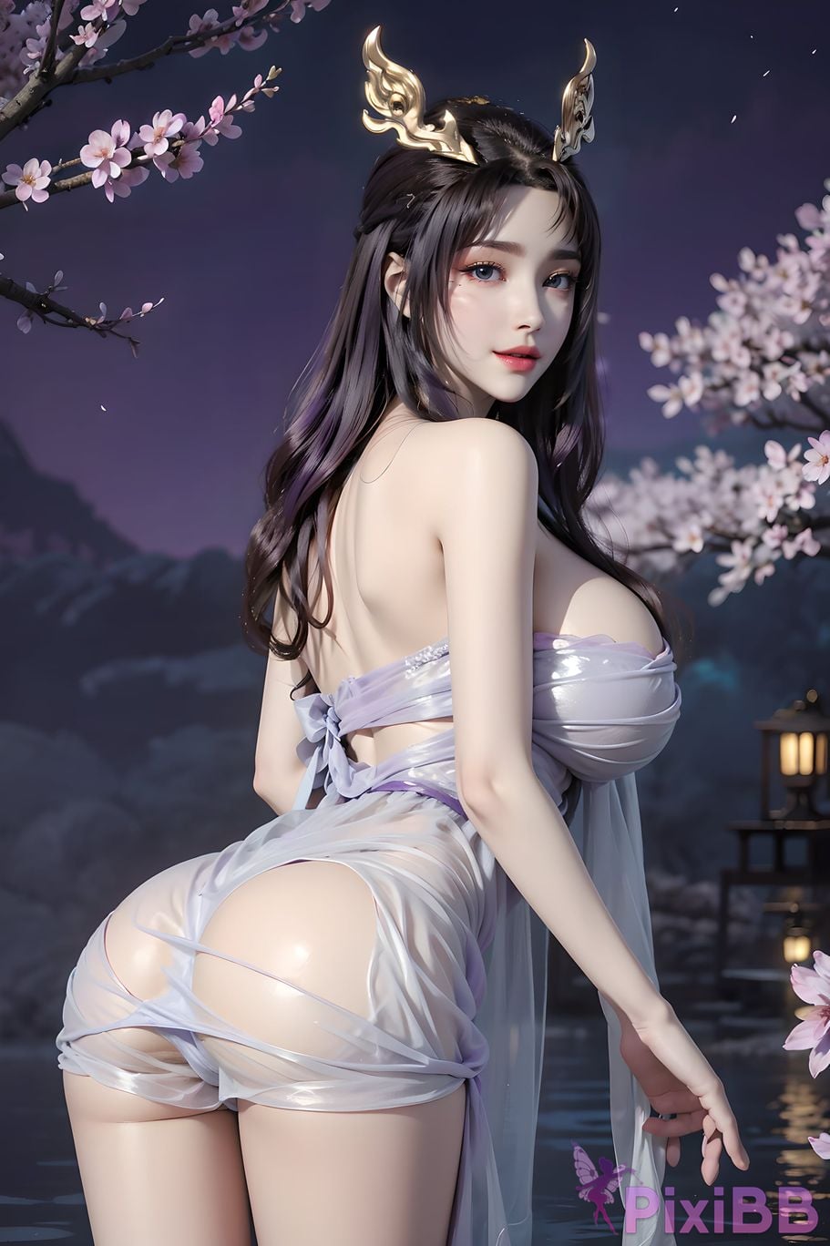 ai generated drawing celestial fox fairy 10 in sexy sheer 31 PixiBB.COM