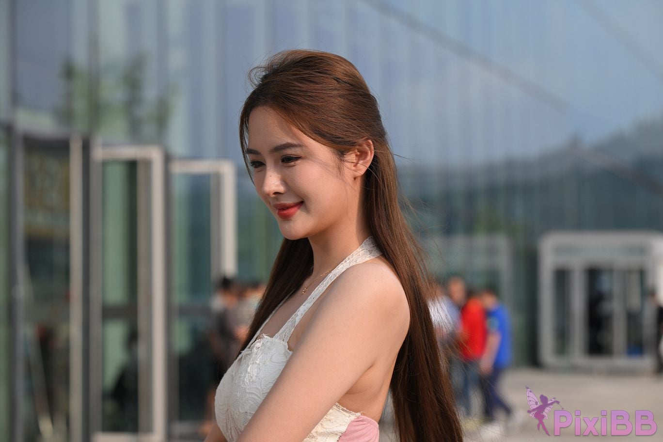 Featured Street Photography Works No.5418 Youthful and beautiful pink white skirt PixiBB.COM 124