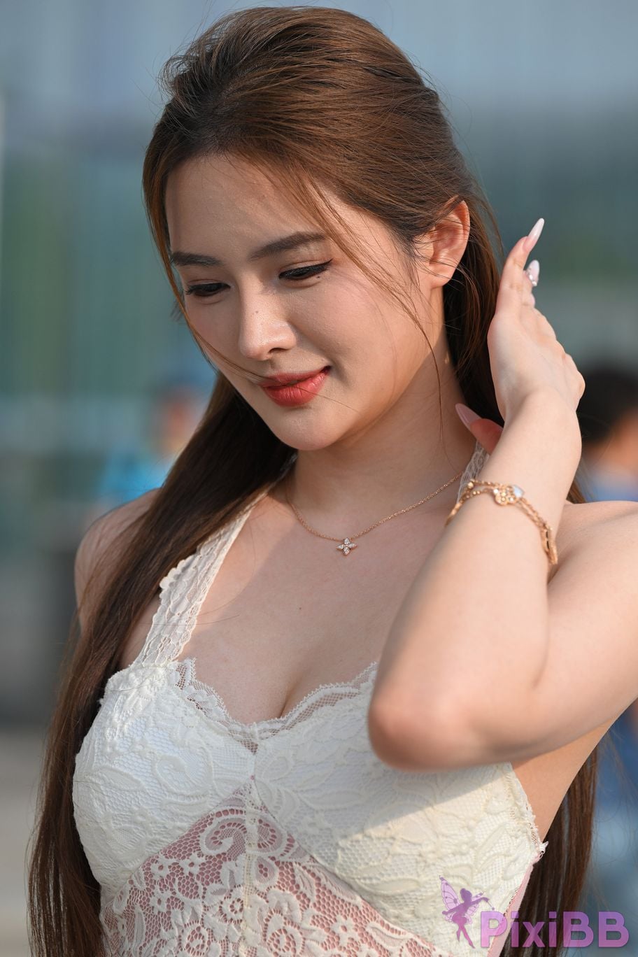 Featured Street Photography Works No.5418 Youthful and beautiful pink white skirt PixiBB.COM 133